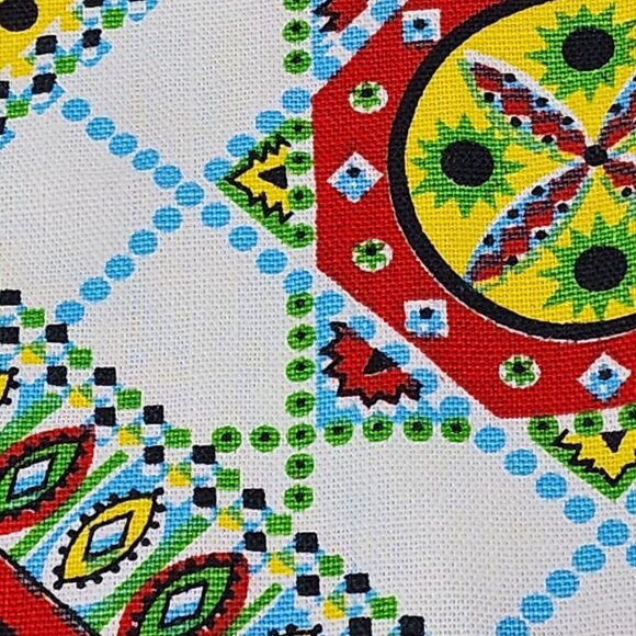 Upholstery Fabric Geometric Cotton Multi-color Groovy 44" Wide 6 Yards VTG - Picture 6 of 6